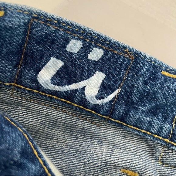 Tu Es Mon Tresor Japan Selvedge Denim Button Fly Bow Jeans - Picture 12 of 13